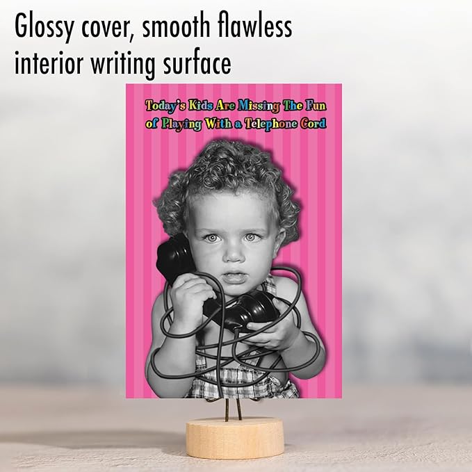 NobleWorks - Humorous Birthday Greeting Card with 5 x 7 Inch Envelope (1 Card) Bday Telephone Cord C2385BDG