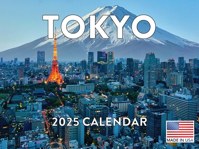 Tokyo Japan Calendar 2025 Monthly Wall Calender 12 Month | American Made In The USA