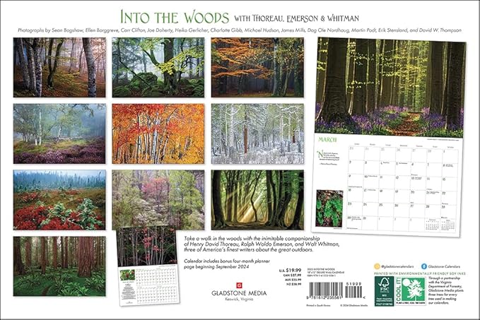 Into the Woods Deluxe Wall Calendar 2025