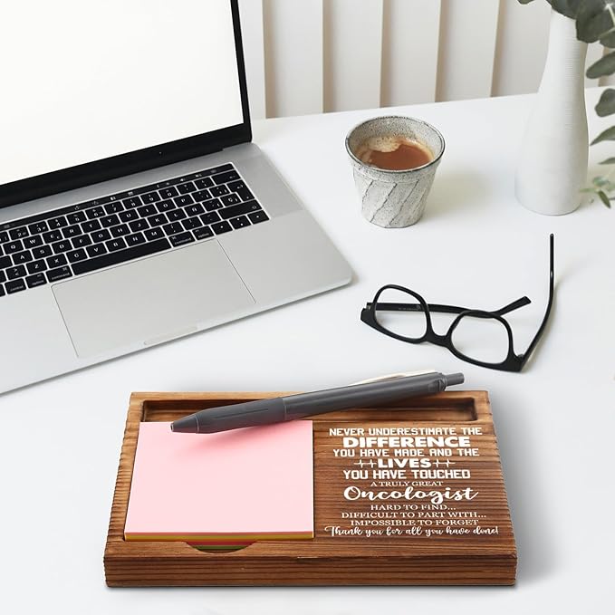 Oncologist Sticky Note Holder, Oncologist Thank You Appreciation Gifts for Men, Women, Oncologist Doctor Gifts, Oncologist Office Desk Self-Stick Note Pad Holders GSH388