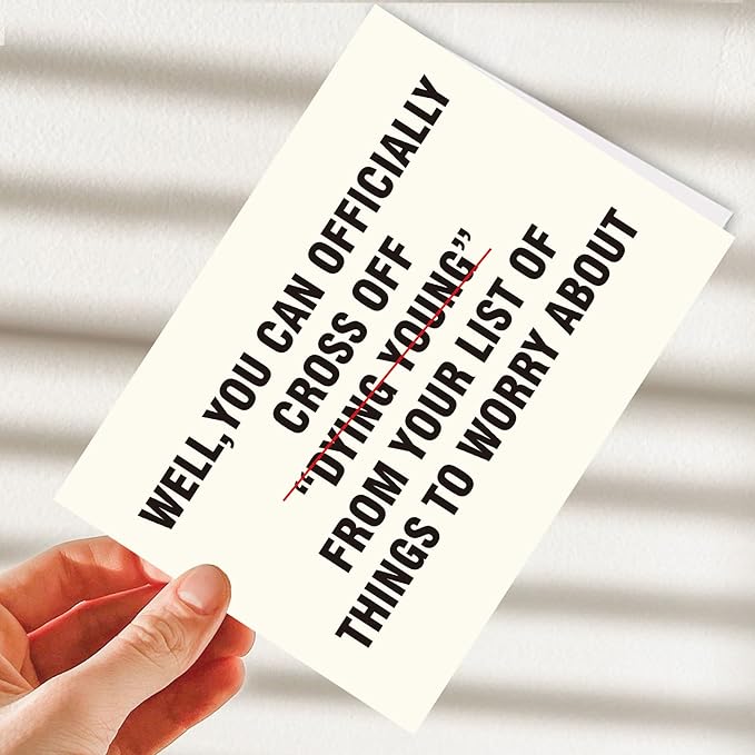 Funny Birthday Cards for Men, Women, Brother, Sister, Dad, Mom, Husband, Friend, and Anyone | Humorous Gifts | Unique Birthday Decoration