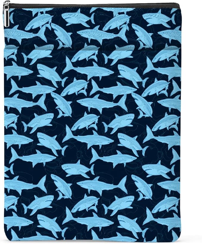 Shark Book Sleeve Book Cover Cute Shark Gifts for Women Friendship Bookish Gifts Books Protector Pouch for Teen Girls Sister Bestie BFF Christmas Birthday Graduation Book Club Gift
