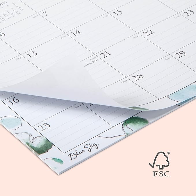 Blue Sky 2025 Monthly Wall Calendar, January 2025 - December 2025, Durable Twin Wire Binding, 11" x 8.75", Perfect For Home, Office And Classroom, Lindley