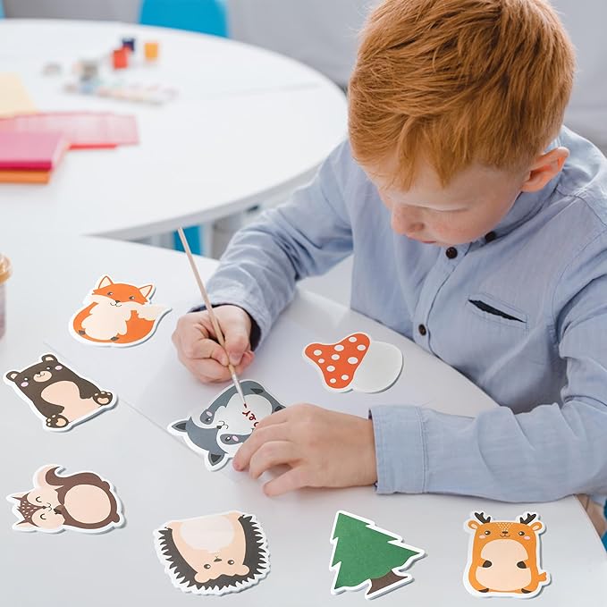 30 Pack Woodland Animals Sticky Notes, Total 600 Sheets, Cartoon Owl Squirrel Rabbit Shaped Self Sticky Memo Pads for Office School Student Kids Class Birthday Party Favors Goodies Bag Fillers