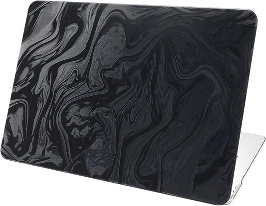 Velvet Black Ripple Design for MacBook Pro 14 inch Case 2023 2021 Model A2918 A2992 A2779 A2442 M3 M2 M1 Pro/Max Chip