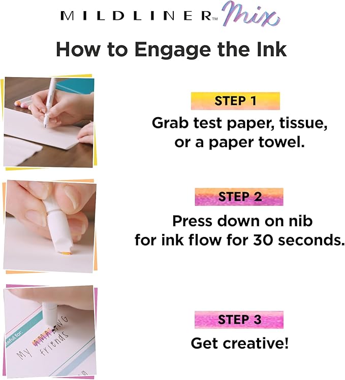 Zebra Pen Mildliner Mix Dual Color Highlighter Marker Set, Chisel Tip, Ideal for Bible Highlighting, No Bleed, Assorted Colors, 6-Pack (77706)