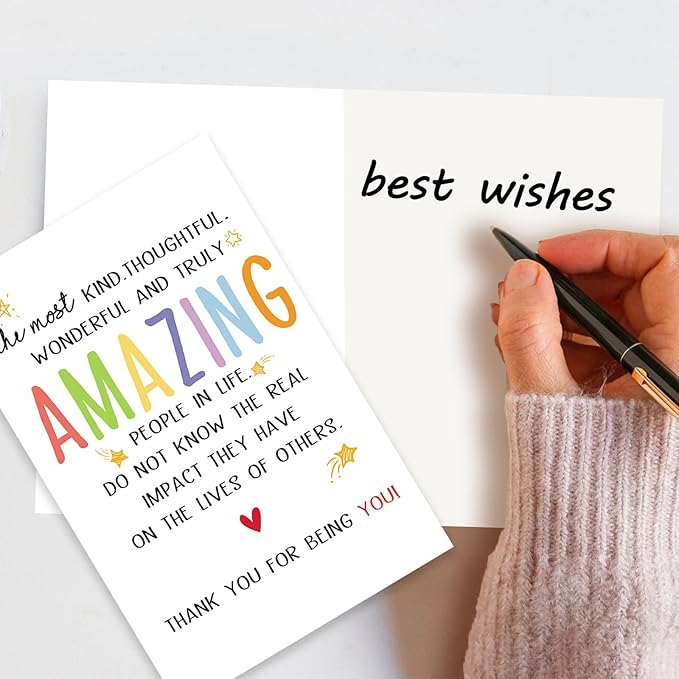 Cute Thank You Card for Best Friend Bestie, Appreciation Gifts for Teacher Boss Coworker Doctor, Sweet Friendship Card for Him Her, Thank You for Being You