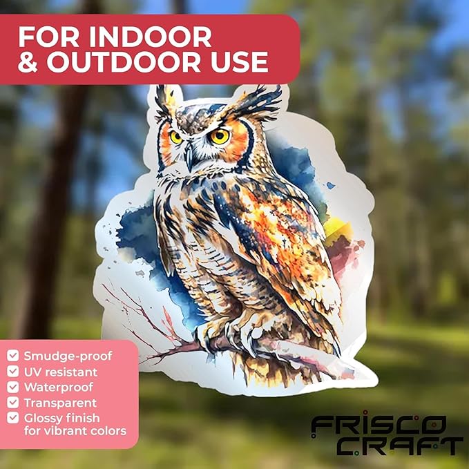 Frisco Craft Transparent Self Adhesive Laminating Roll - Self Laminating Sheets - Clear Vinyl for Decals, Sticker, & More - No Heat Sealing, Glossy, Clear Sheets (12" x 6 ft)