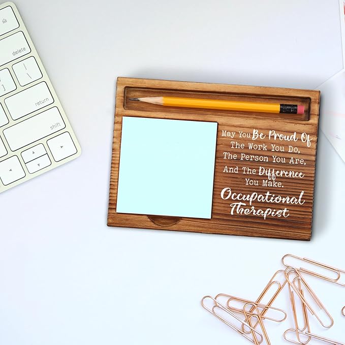 Occupational Therapist Gifts, Occupational Therapist Appreciation Gifts, Thank You Gifts for Occupational Therapist, Occupational Therapy Office Desk Decor Gifts Self-Stick Note Pad Holders ZSS1