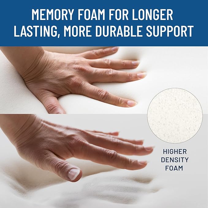 Everlasting Comfort Seat Cushion, Back Cushion, Foot Rest, Arm Rest Pads - Complete Office Setup - Memory Foam Chair Cushions for All-Day Comfort