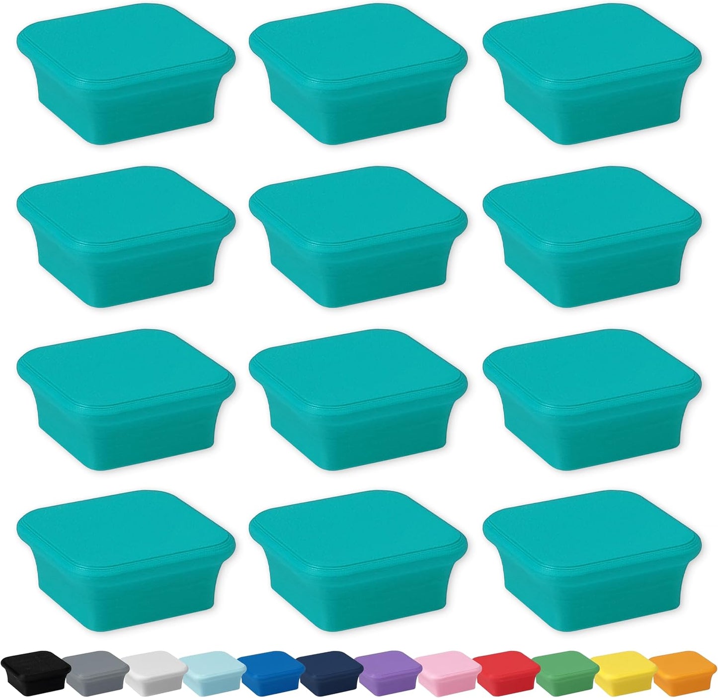 Glassboard Studio MiniBar Magnet - Strong Neodymium Rare Earth Magnets for Fridge, Whiteboard, Locker & Magnetic Glassboards - Crafting & Office Use - Strong Fridge Magnets (Seaside Teal Bar, 12)