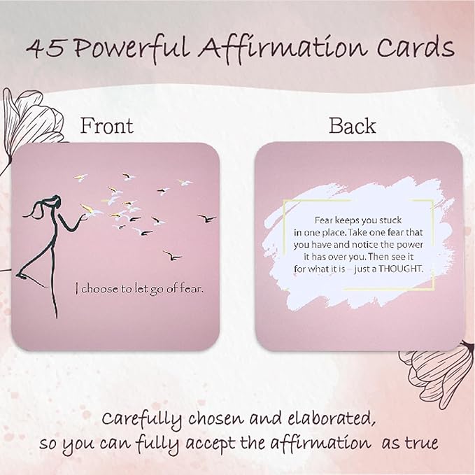 Positive Affirmations & Thought-Provoking Questions for Women | Motivational & Mindful Daily Cards