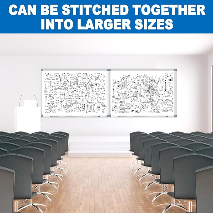 White Board Dry Erase Whiteboard for Wall 36" x 24" (2pcs) Aluminum Presentation Magnetic Whiteboards with Long Pen Tray, Hanging Whiteboard for Office, Meeting Room, Classroom, School & Home