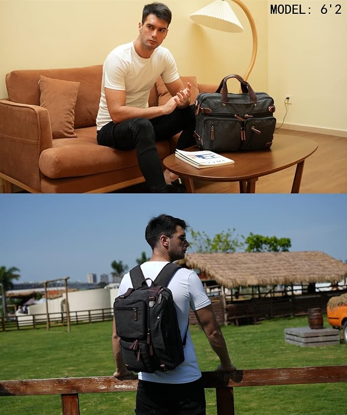 BAOSHA Convertible Briefcase Backpack 17 Inch Laptop Bag Case Business Briefcase HB-22