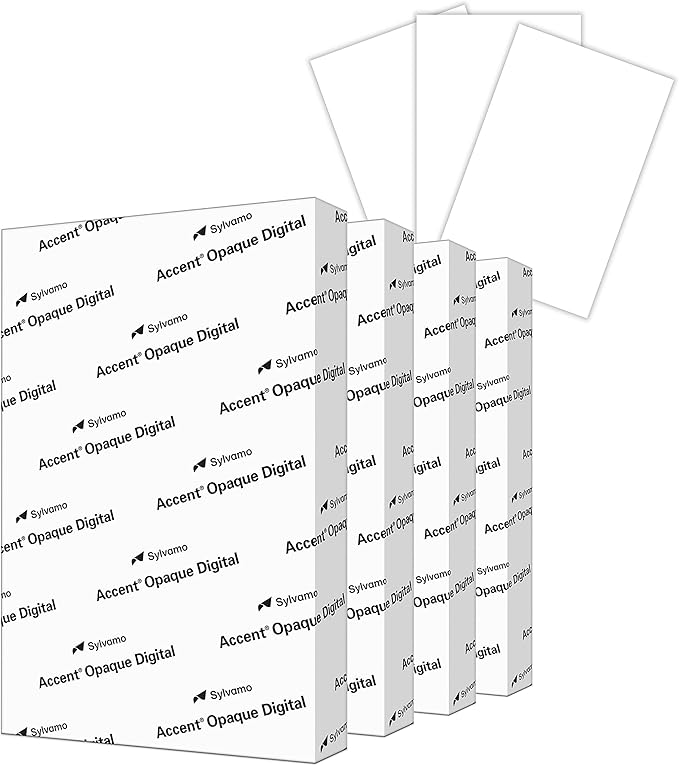 Accent Opaque 11” x 17” White Cardstock Paper, 100lb, 271gsm – 800 Sheets (4 Reams) – Premium Smooth Heavy Cardstock, Printer Paper for Invitations, Cards, Menus, Business Cards – 188093C