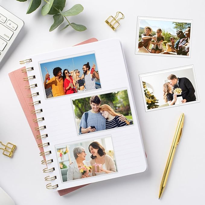 52 Pack Index Card Pockets with Top Open, 3.5 x 2.5 Inch Adhesive Label Pockets Clear Plastic Index Card Holder for Organizing, Storage Bins, Library Cards, Notes