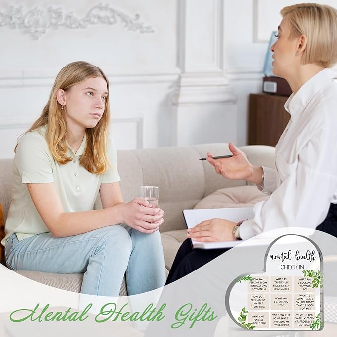 Psychotherapy Office Art Decor, School Therapist Painting Acrylic Heart Gift Psychologist Office Psych Quotes Decorations for Counselor Office Decor, Therapy Anxiety, Counselling Anxiety CBT Counselor