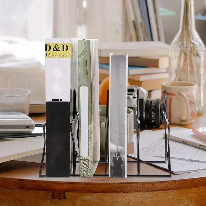 Zerodeko Desktop Organizer Book Holder Vinyl Record Storage Holder Star Shaped Magazine File Storage Desktop File Folder Holder for File Magazine Vinyl Record Desktop Organizer Book Holder