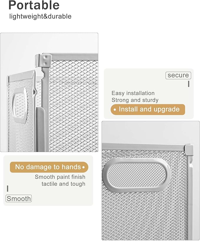 Oterri Hanging File Organizer, Metal File Organizer, Portable Desktop File Organizer for Letter Size Folder, Mesh Hanging File Crate for Office/Home/School,Folders Not Included(Gray,2 Pack)