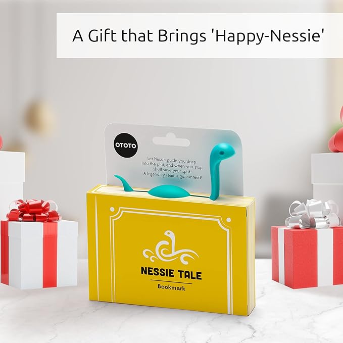 OTOTO Nessie Tale Book Mark - Turquoise Pagekeeper Bookmark - Unique Gifts for Readers, Women & Men - Pretty Lightweight Plastic Manga Bookmark for Girls, Boys, Kids