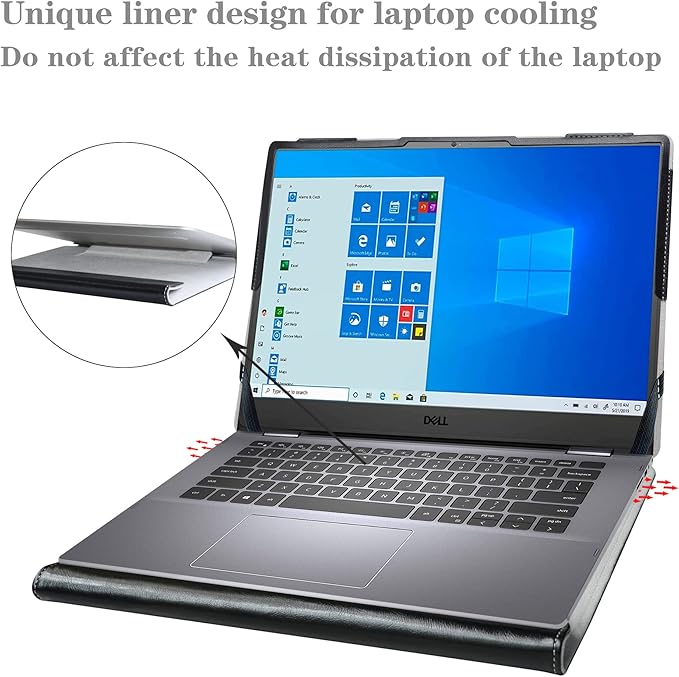 Alapmk Protective Case for 14" Dell Inspiron 14 5425 5420 5430/Inspiron 14 2-in-1 7425 7420/Inspiron 14 Plus 7420 & Asus Vivobook S 14 OLED K3402/M3402[Not fit Inspiron 14 5410 5418],Black