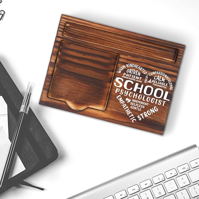 School Psychologist Gifts for Women, School Psychologist Office Sign, Thank You Gifts for School Psychologist, Funny Desk for Women Office, School Psych Gift Desk Retro Note Pad Holder VN335