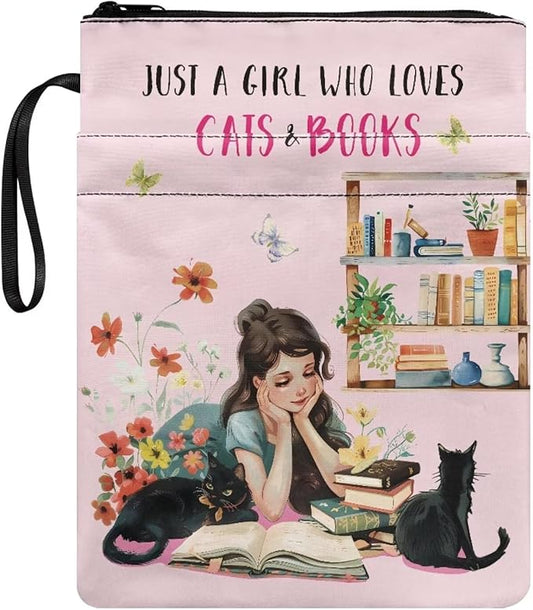 COEQINE Just Girls Who Like Book Covers for Hardcover Decorative Protection Book Sleeves Cover with Zipper Book Covers for Paperback 9x11 Inch