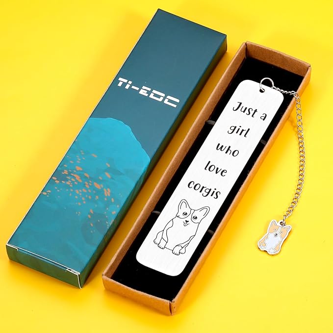 Stocking Stuffer Gifts for Teen Girls, White Elephant Gifts for Teen Boys Girls, Corgi Gifts for Book Lover, Bookish Gifts, Bookmark for Pet Lover