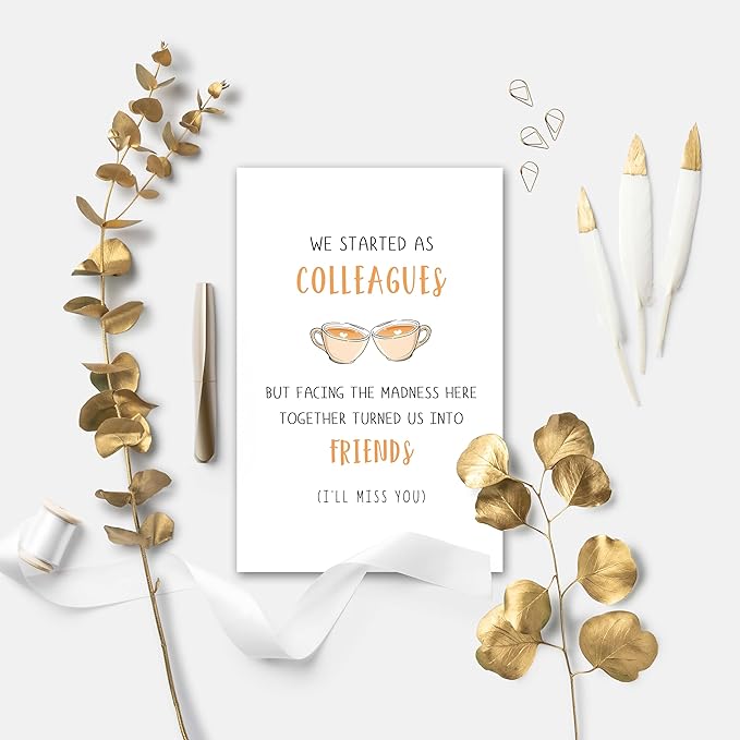 Coworker Leaving Card - Heartfelt & Funny Farewell Cards for Colleagues, Bosses & Friends
