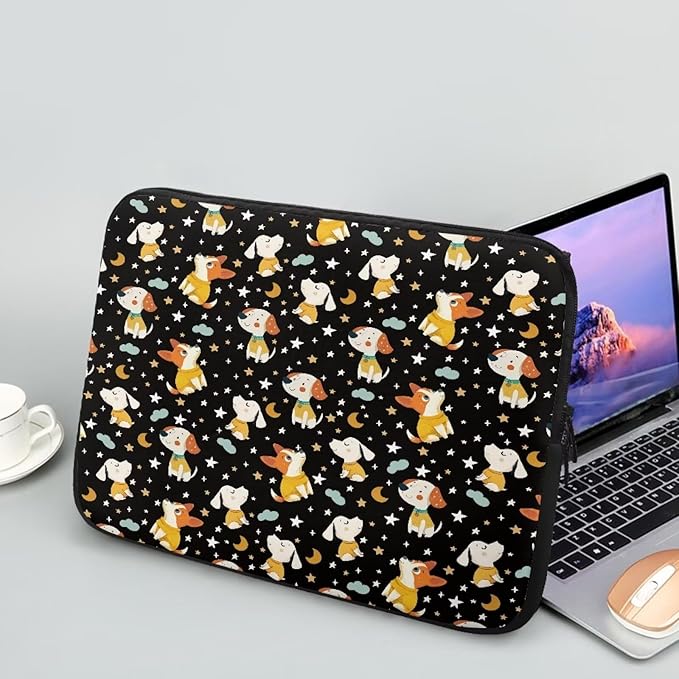 Corgi Dog Printed Computer Bags for Laptops, Water Resistant 10 Inch Laptop Bag Laptop Briefcase Travel Case for Women Men Teens, Compatible with Most Laptops