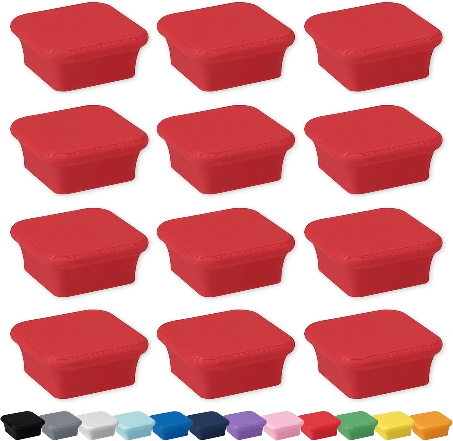 Glassboard Studio MiniBar Magnet - Strong Neodymium Rare Earth Magnets for Fridge, Whiteboard, Locker & Magnetic Glassboards - Ideal for Crafting & Office Use - Strong Fridge Magnets (Cherry Red, 12)