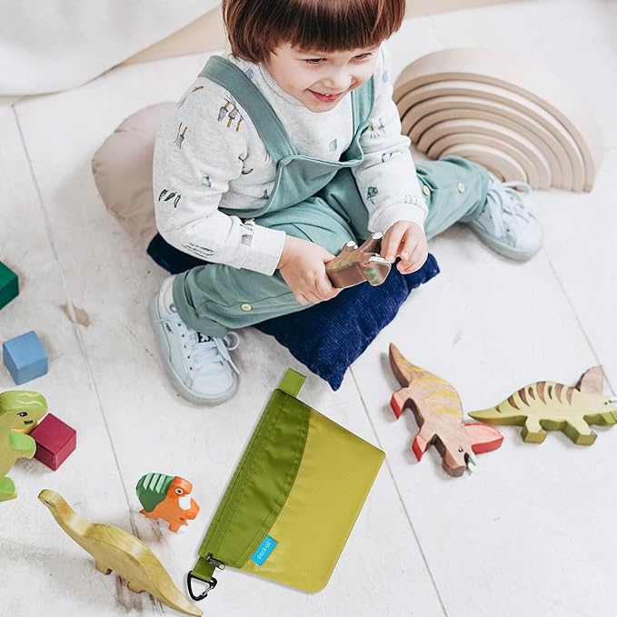 pack all Water-resistant Material Zipper Pouch, Mesh Zipper Bag for Storage, Travel, Office (Small, Green)