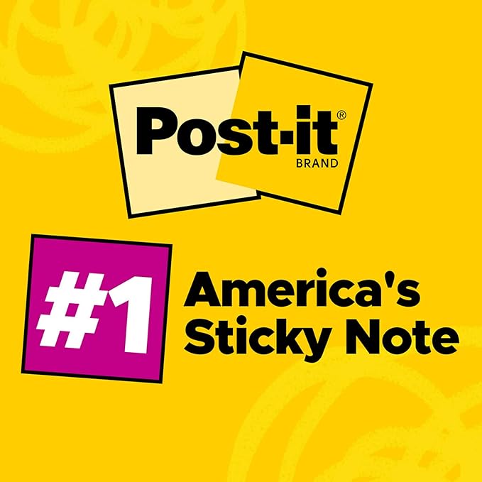 Post-it Notes, 3x5 in, 5 Pads, America's #1 Favorite Sticky Notes, Floral Fantasy Collection, Bold Colors, Clean Removal, Recyclable (635-5AU) (Pack of 2)