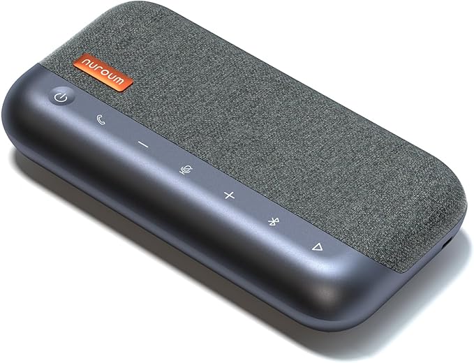 NUROUM A35 Conference Speaker and Microphone, AI-Powered Noise Cancelling, 32kHZ 13ft Voice Pickup, Daisy Chain for up to 20 People, Bluetooth/USB Speakerphone Compatible with Zoom/Teams/Google Meet