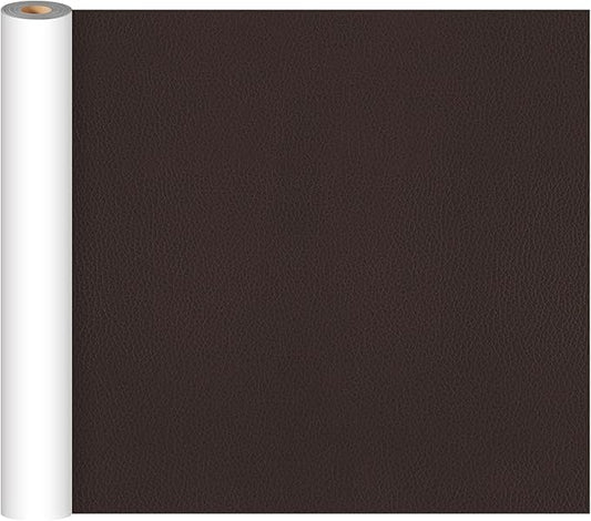 CHEIGHY Leather Repair Kit Self Adhesive Leather Repair Patch for Furniture 15.7X78.7 inch Vinyl Repair Kit for Couches Car Seats Sofa Office Chair Belt Jackets (Dark Coffee)
