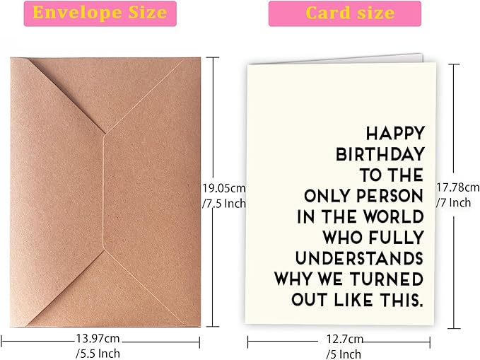 Brother Birthday Card, Sister Birthday Card, Funny Birthday Cards for Women, Birthday Card for Sister, Birthday Card for Brother, Funny Sister Birthday Card, Best Friend Birthday Card, Funny Brother Birthday Card