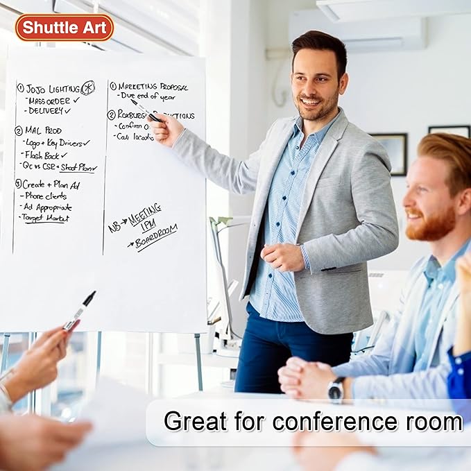 Shuttle Art Dry Erase Markers, 120 Pack Black Whiteboard Markers with 2 Erasers,Chisel Tip Dry Erase Markers, Perfect For Writing on Whiteboards, Dry-Erase Boards,Mirrors for School Office Home