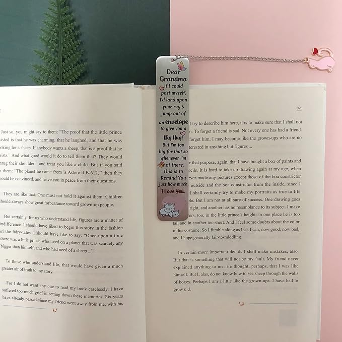 Grandma Bookmarks Christmas Gift Bookmark Nana Birthday Present I Love You Happy Retirement Appreciate Love Quotes Engraved Keepsakes Grandmother Mothers Day Gifts Ideas from Grandson Granddaughter