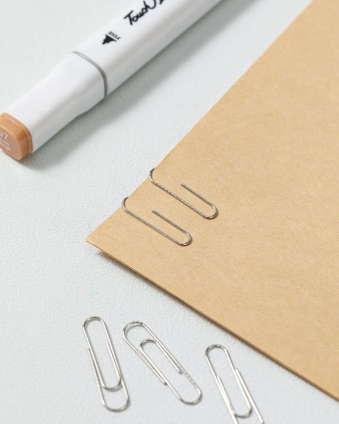 PAPERPAL #1 Nonskid Paper Clips, 2000 Medium Paper Clips (20 Boxes of 100 Each), Bulk Paperclips for Office School & Personal Use, Daily DIY, 1-2/7" Silver Heavy Duty Non-Skid Paper Clip Standard Size