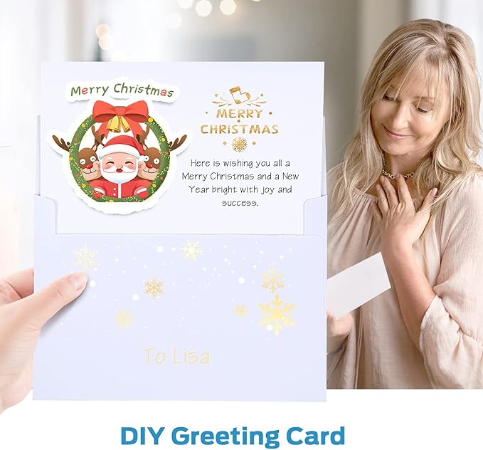 Blank White Cards and Envelopes 100 Pack, Ohuhu 5 x 7 Heavyweight Folded Cards and A7 Envelopes for DIY Christmas Greeting Cards, Wedding, Birthday, Invitations, Thank You Cards & All Occasion