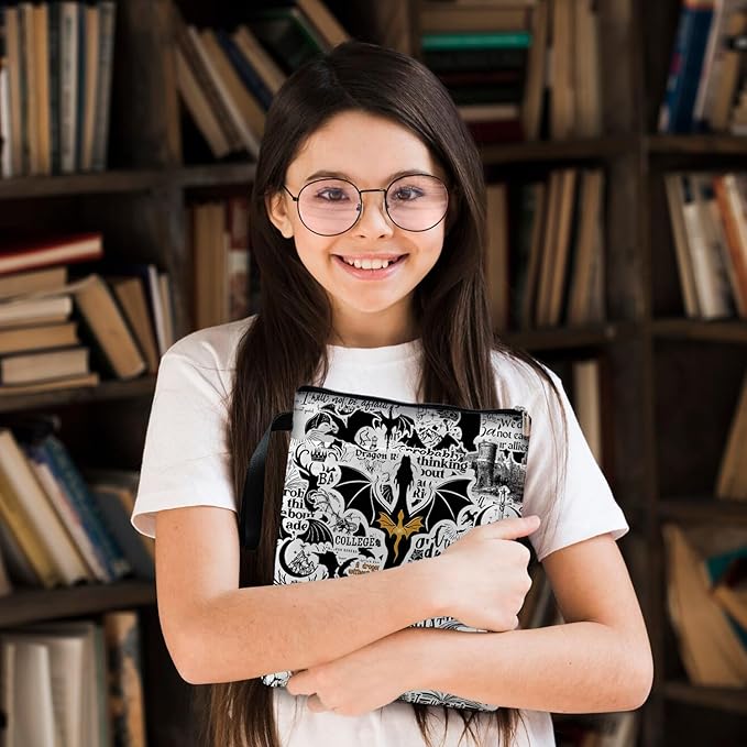 Romantasy Dark Academia Dragons Book Sleeve, Fantasy Novel Reader Gift, Bookish Gifts, Book Inspired Gift, Paperback Book Protector Book Cover Dragons Lovers Book Gifts (Dragons Book-Beige2)