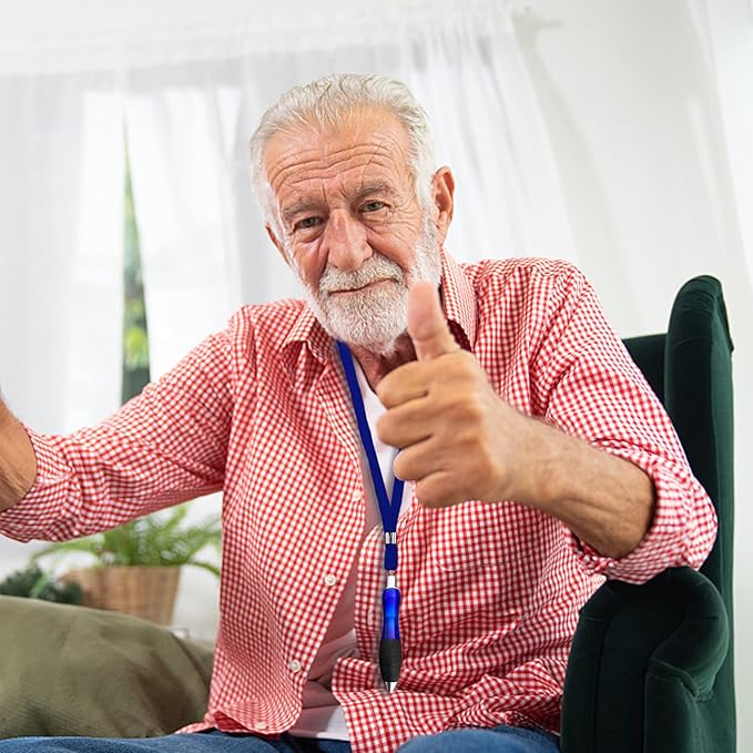 Big Fat Pens (12 Pack) Aids Writing For Tremor, Arthritis, Parkinson, Handicap, Carpal Tunnel Large Wide Grip Pens Retractable Ballpoint Pens (6 Pens + 6 Extra Refills)(Blue)