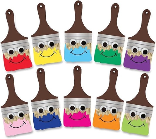 Hygloss Products 33733 Happy Paintbrushes Classroom Accents – Creative Teaching Resources – 7 Inches, 30 Pack