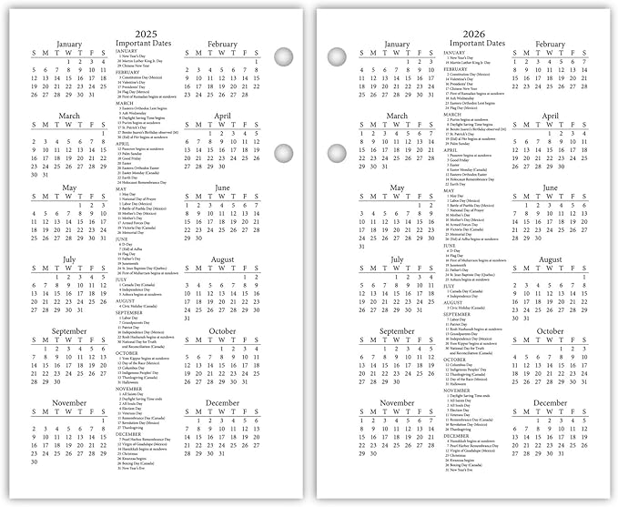 AT-A-GLANCE 2025 Desk Calendar Refill, Daily, 3-1/2" x 6", Standard, Loose-Leaf, Photographic (E4175025)