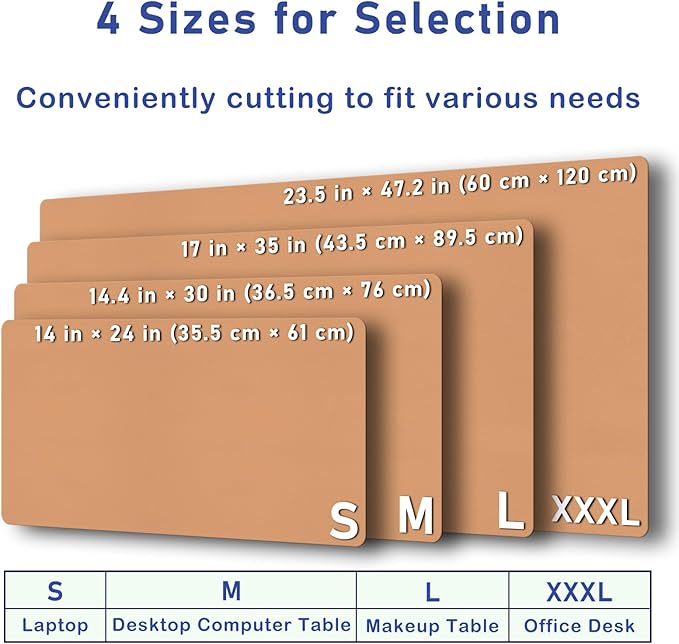 Boutilon Leather Desk Pad 35"x 17" Non-Slip Mouse Pad,Office Desk Mat,Waterprooft PU Leather Desk Blotter,Desk Pad Protector,Desk Writing Pad for Home Office Decor (L-Orange Pink,35"x 17")