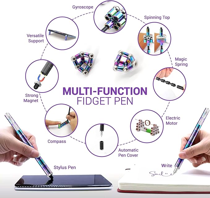 Elegancy Fidget Pen Magnetic Fidget Pen Cool Things for Teenage Boys Birthday Gifts for Kids Adults Magnet Pen Fidget Toys Teen Girl Stuff