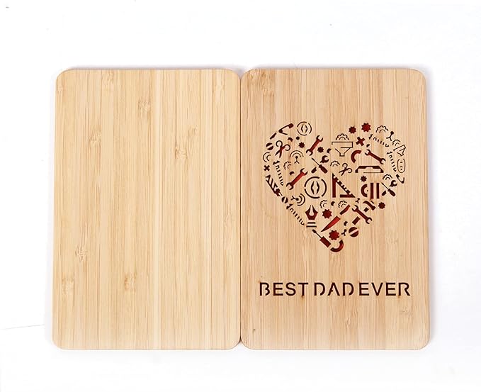 Tools Patterns Best Dad Ever Gifts Card,Fathers Day Cards from Kids,to Say Happy Anniversary,Birthday,Gift for Dad from Daughter and Son, Wife