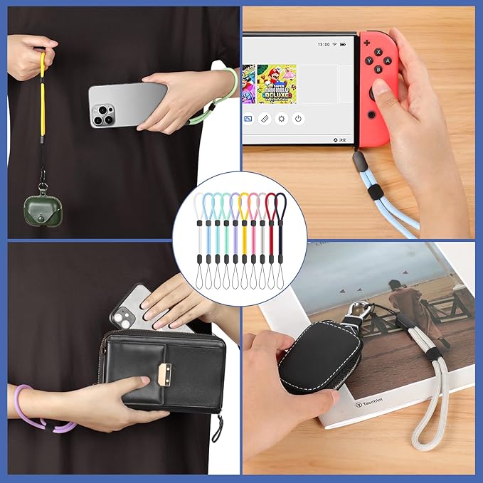 Hand Wrist Strap Lanyard, Adjustable Nylon Colorful for Mobile Phone, Camara, USB Flash Drive, ID Name Tag Badge