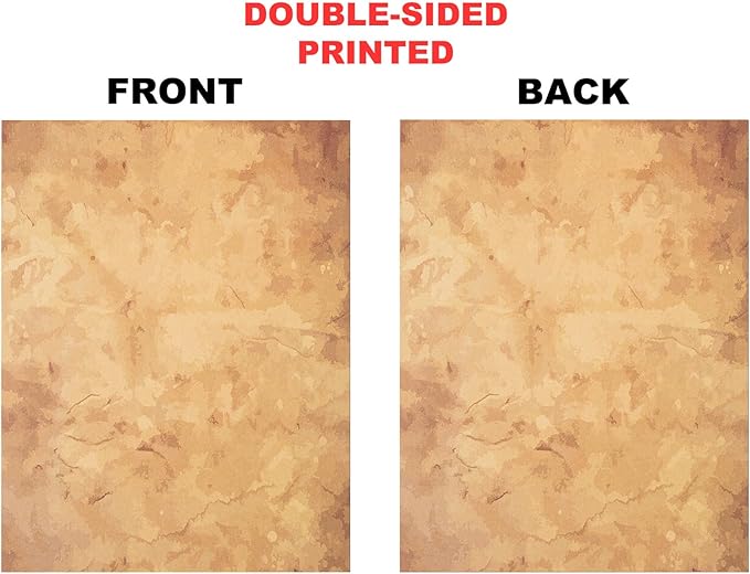 50 Pack Decorative Vintage Paper | Vintage Stationary Paper | Use for Creating Vintage Letters, Timeless Writing, Drawing, Sketches | Ink Jet and Laser Printer Friendly | 8.5 x 11 Inches 50 Sheets