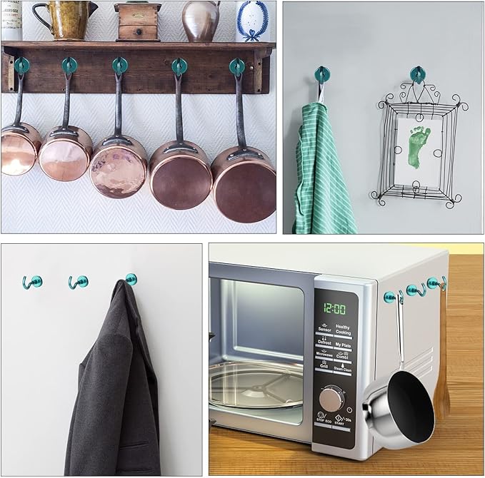 DIYMAG Magnetic Utility Hooks, 30Lbs Heavy Duty Magnet Hooks with Nickel Coating for Kitchen, Garage, Cruise, Classroom, Workplace and Office etc, 3 Packs (Green)